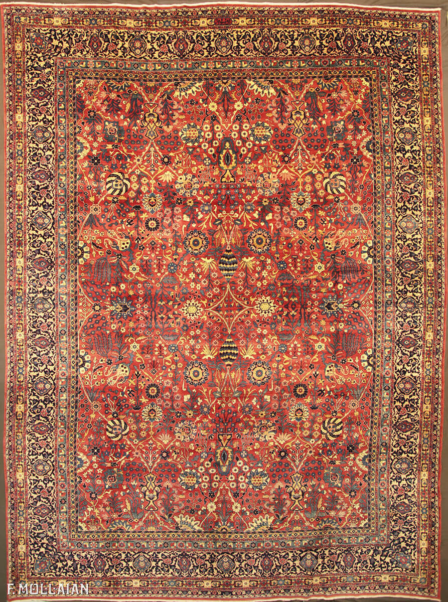 Tapis Persan Antique Kerman Signed « OCM » n°:12689950